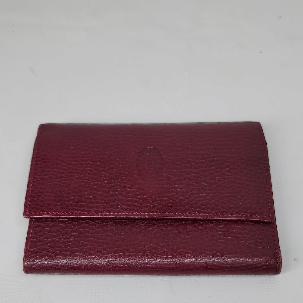 CARTIER MUST CLASP TRI-FOLD WALLET CLASP CLOSURE COMPACT WALLET